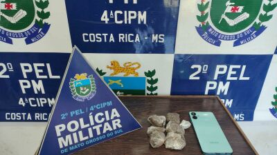 Imagem da notícia Jovem é preso por tráfico de drogas durante abordagem em Costa Rica
